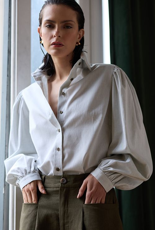 Camisa Manga Longa Guishan Verde Oliva