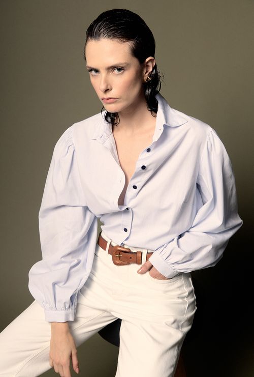 Camisa Manga Longa Guishan Azul Claro