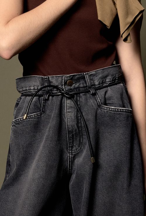 Calça Reta Egeu Jeans Preto