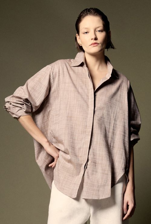 Camisa Inchi Oversized Marrom