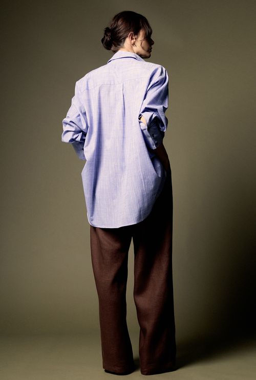 Camisa Inchi Oversized Azul Jeans