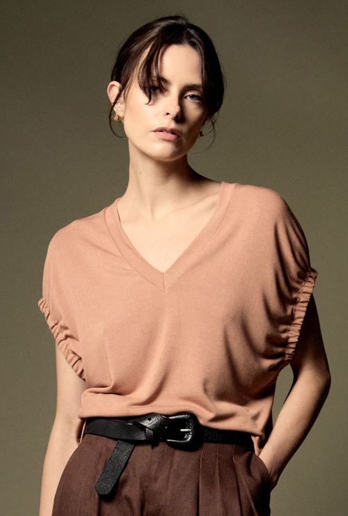 Tshirt Carmathia Gola V Caramelo