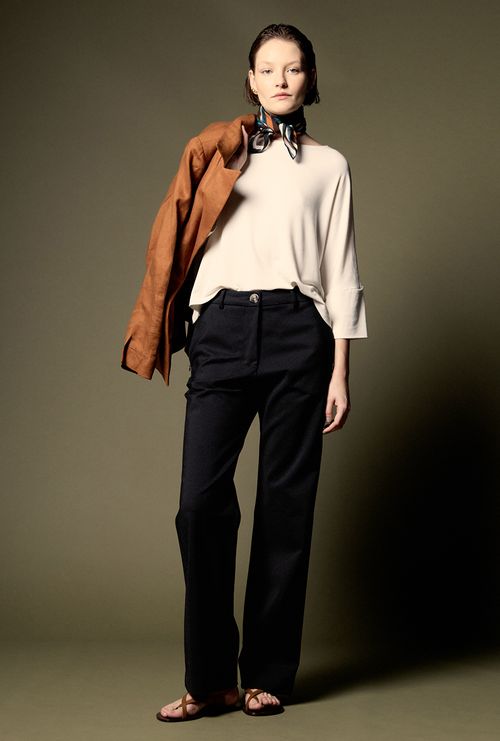 Calça Reta Slim Grand Cay Preto