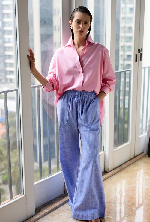 Calça Izu Algodão Orgânico Azul Jeans