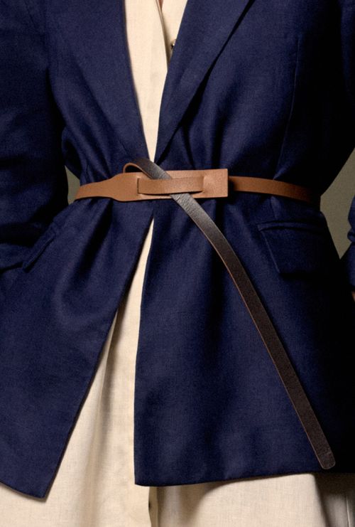 Cinto Fino de Couro Gallipoli Caramelo