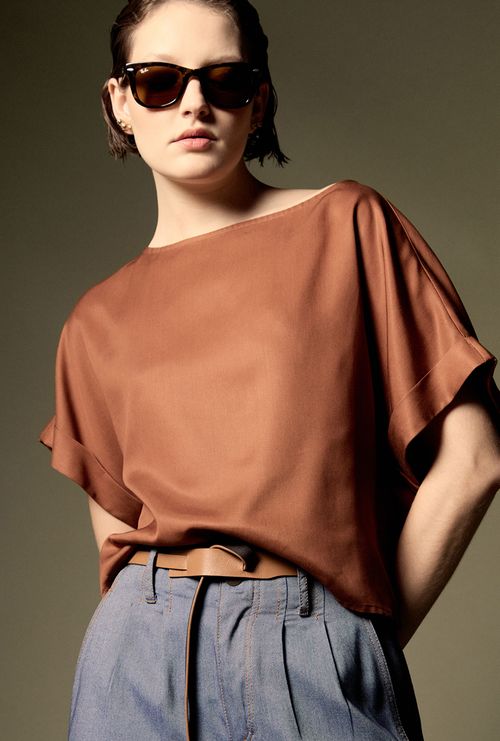 Cinto Fino de Couro Gallipoli Caramelo