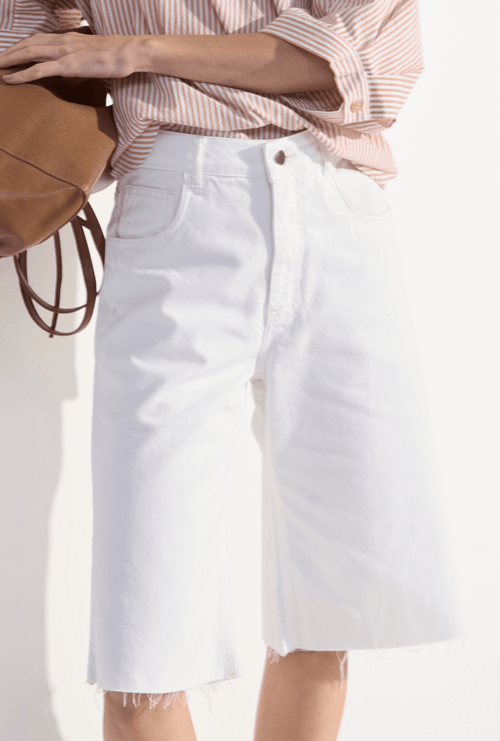 Bermuda em Sarja Java Off White