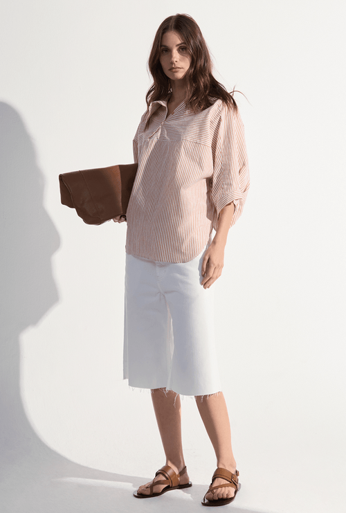 Bermuda em Sarja Java Off White