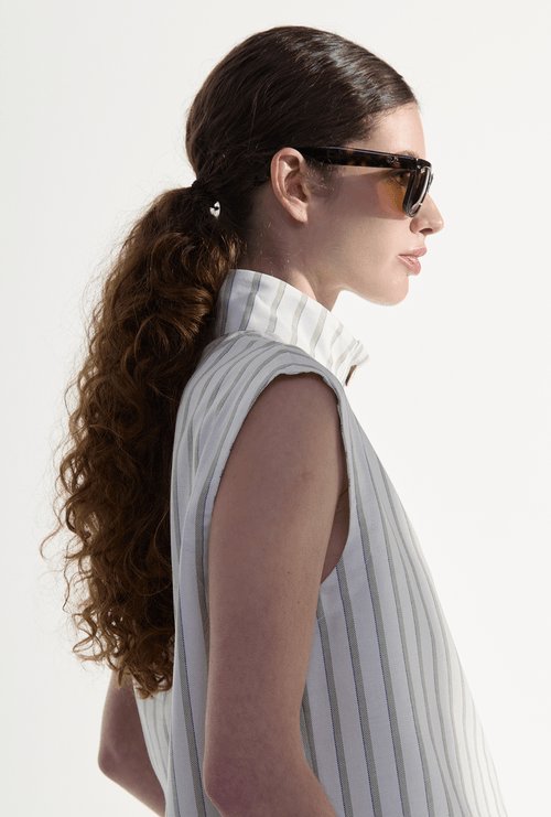 Blusa Howland Gola Alta Listra Verde