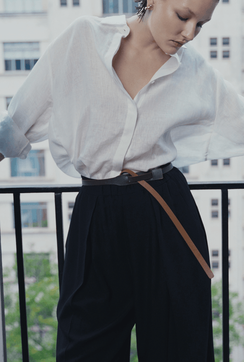 Calça Caskerry com Pregas Preto