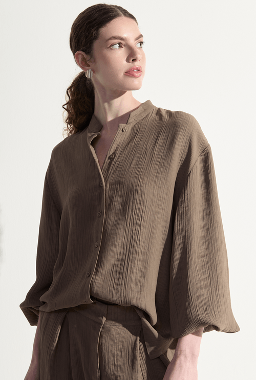 Camisa Ducie Texturizada Fume