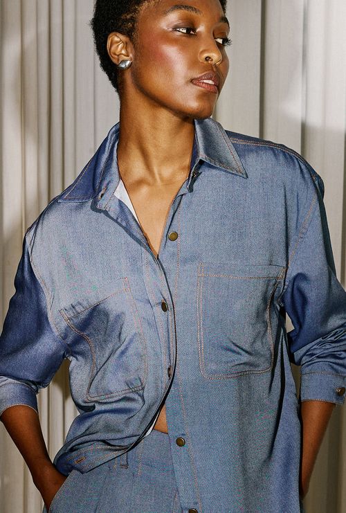 Camisa Oversized Guires Indigo