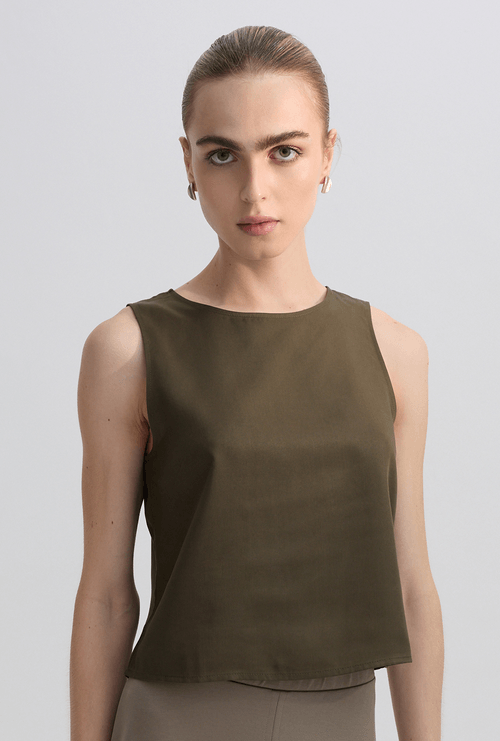 Regata Stiniva Em Lyocell Cropped Verde Oliva