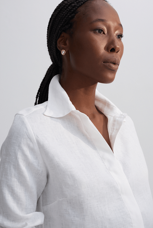 Camisa Lapônia Manga Longa em Linho Off White