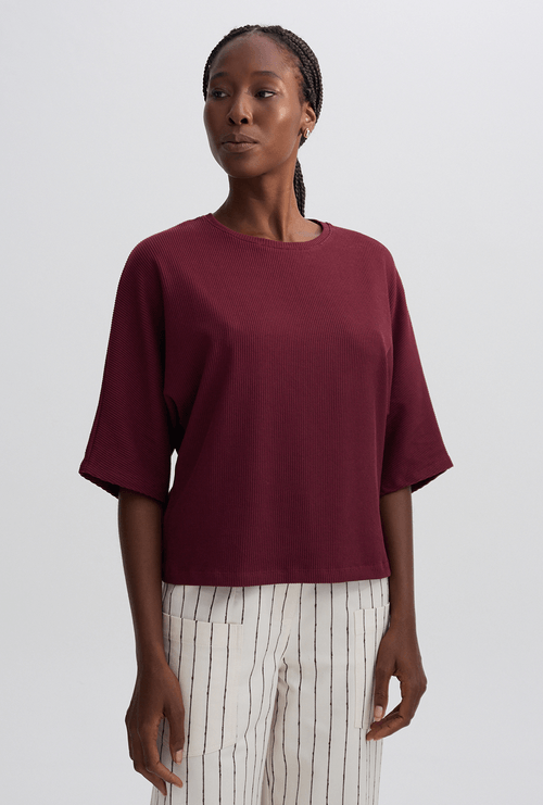 T-Shirt Lelio Texturizada Bordeaux