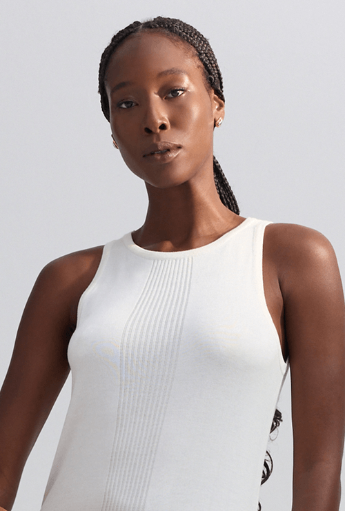 Vestido Leye Em Tricot Off White