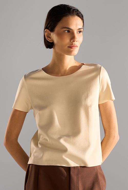 Blusa La Mona Lyocell Vanila