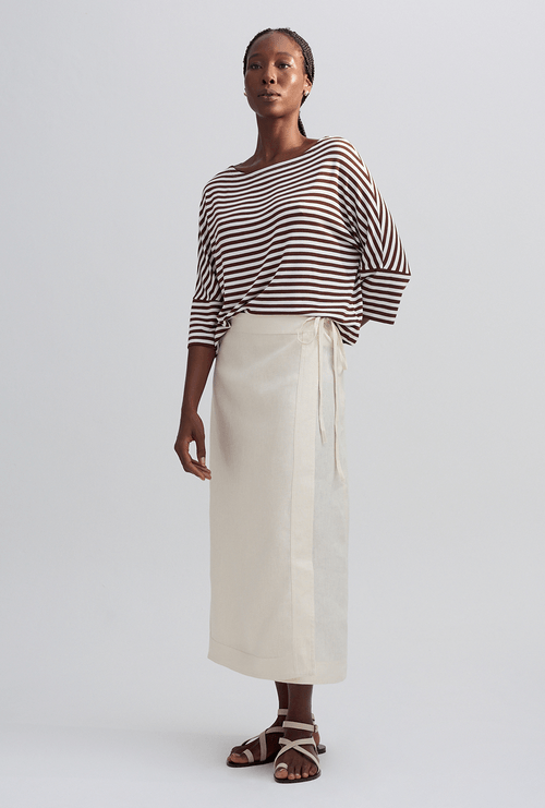 Saia Longa Litiry em Linho Areia