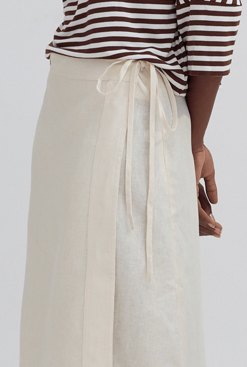Saia Longa Litiry em Linho Areia
