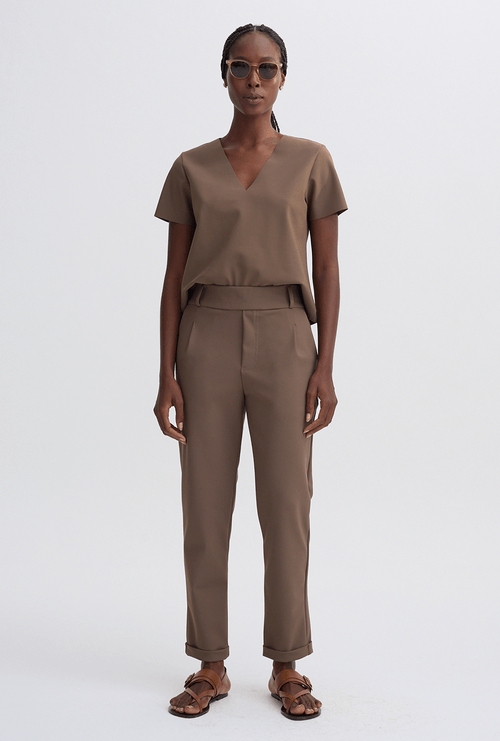 Calça Andipsara Alfaiataria Cenoura Fendi