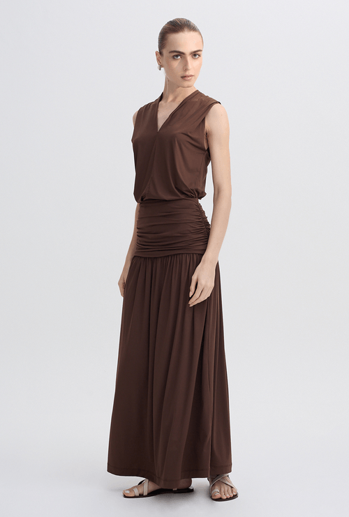 Saia Loaven Midi Marrom Café