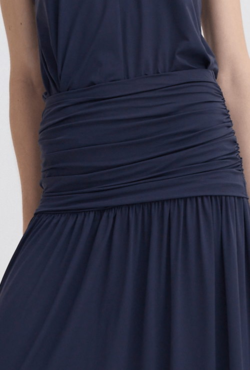 Saia Loaven Midi Azul Noite