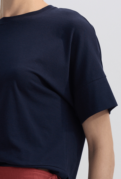 T-Shirt Elmali em Algodão Egípcio Marinho