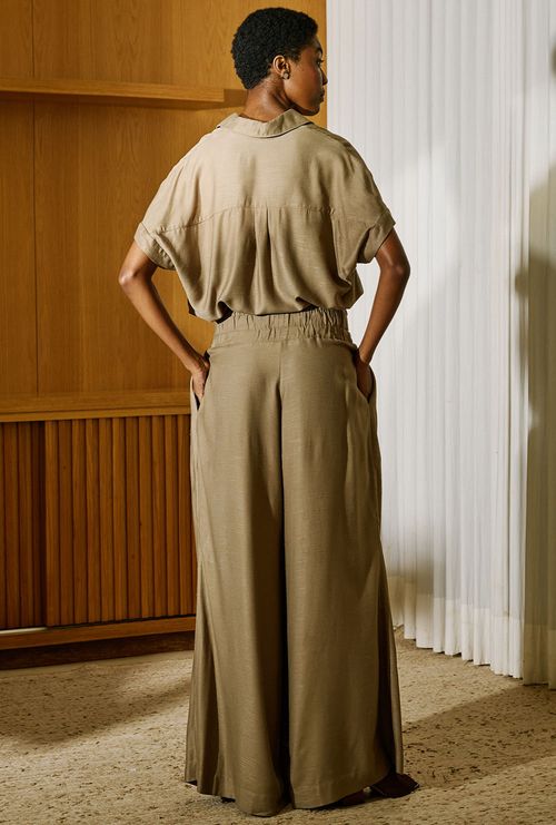 Calça Ampla Aquitania Kaki