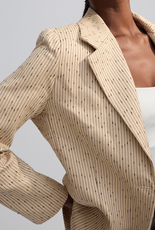 Blazer Oversized Lapuri Listra Marrom