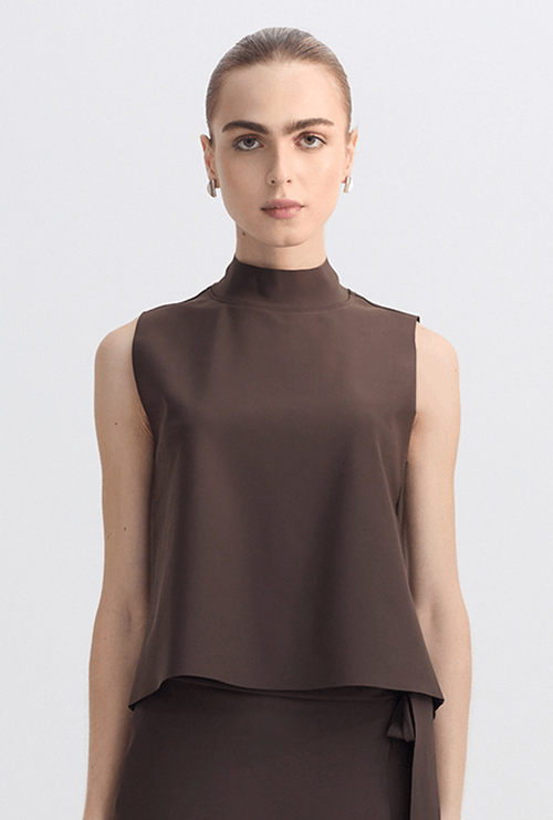 Regata Gola Alta Carache Marrom Escuro