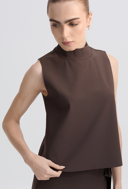 Regata Gola Alta Carache Marrom Escuro