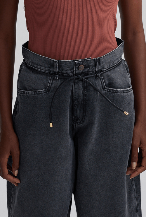 Calça Reta Egeu Jeans Preto