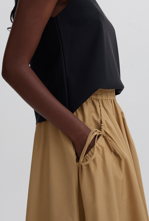 Saia Midi Godê Lemenez Caramelo