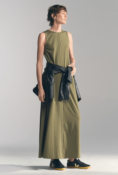 Vestido Longo Decote Nadador Luaniva Verde Cidreira