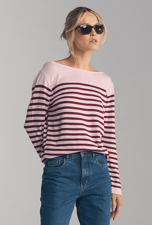 Blusa Listrada Loha Bordeaux
