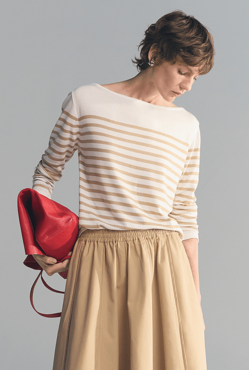 Blusa Listrada Loha Areia