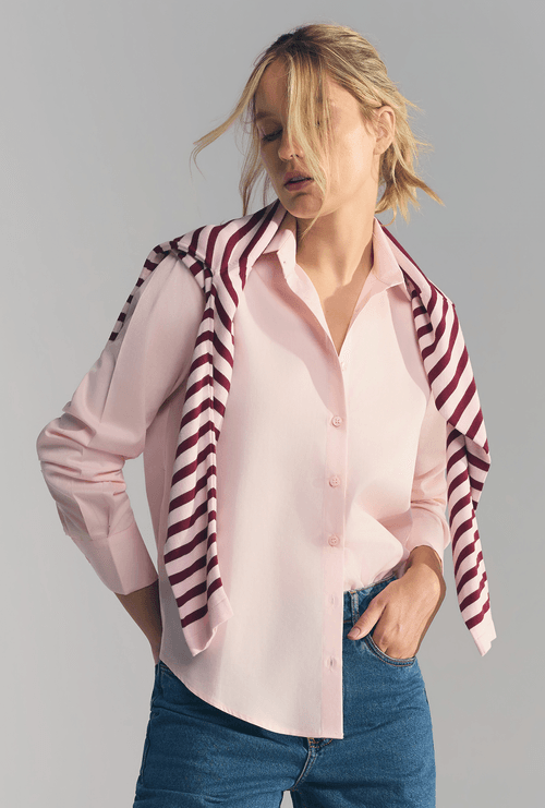 Camisa Alfaiataria Cortona Rosa Quartzo