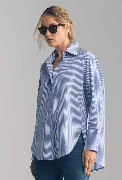 Camisa Dinant Sian Em Listra Azul