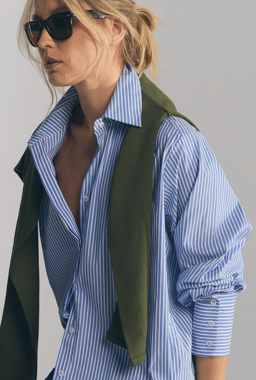 Camisa Dinant Sian Em Listra Azul