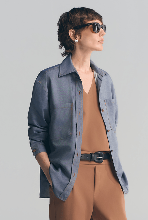 Camisa Oversized Guires Indigo