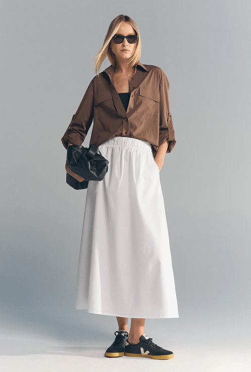 Saia Denver em Algodão Egípcio Off White