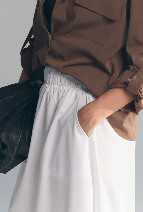 Saia Denver em Algodão Egípcio Off White