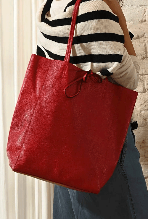 Bolsa de Couro Basel Vermelha