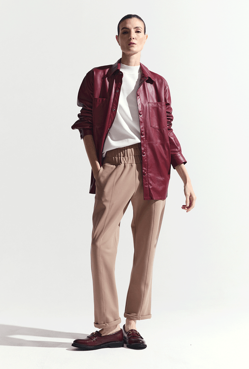 Calça Cenoura Kaioa com Cós Elástico Fume