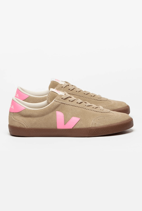 Tênis Veja Shoes Volley Suede Taupe Malibu Bark