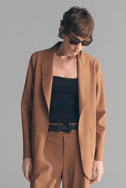 Blazer Blup Alfaiataria Caramelo