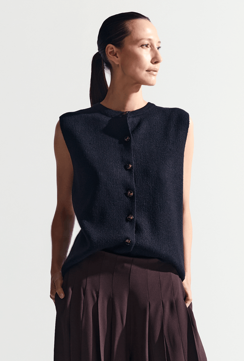 Coletinho em Tricot Malden Black