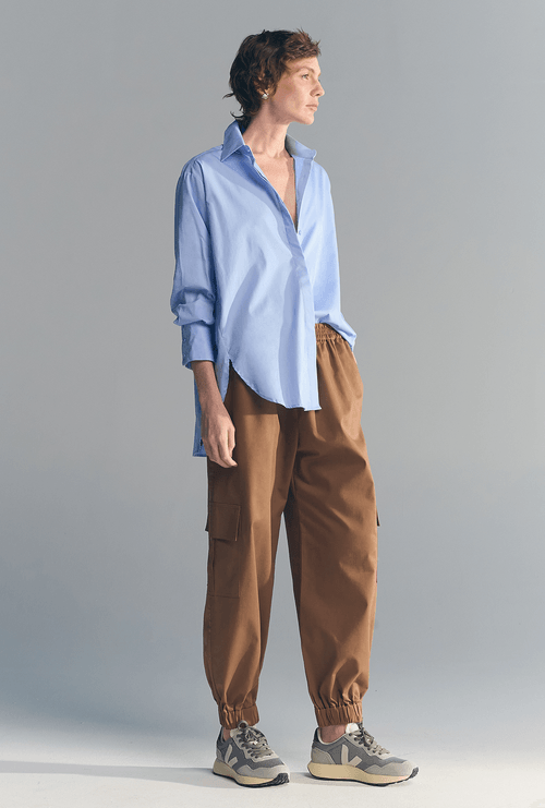 Calça Cargo Lilla Algodão Egípcio Caqui