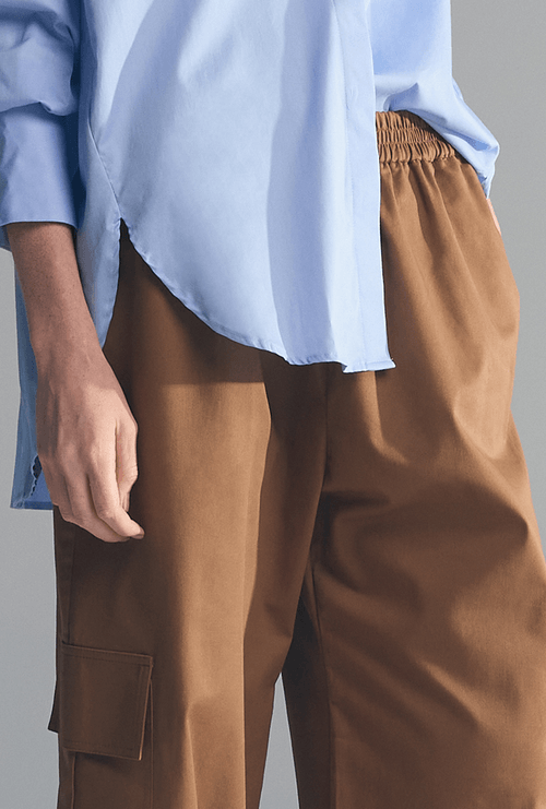 Calça Cargo Lilla Algodão Egípcio Caqui