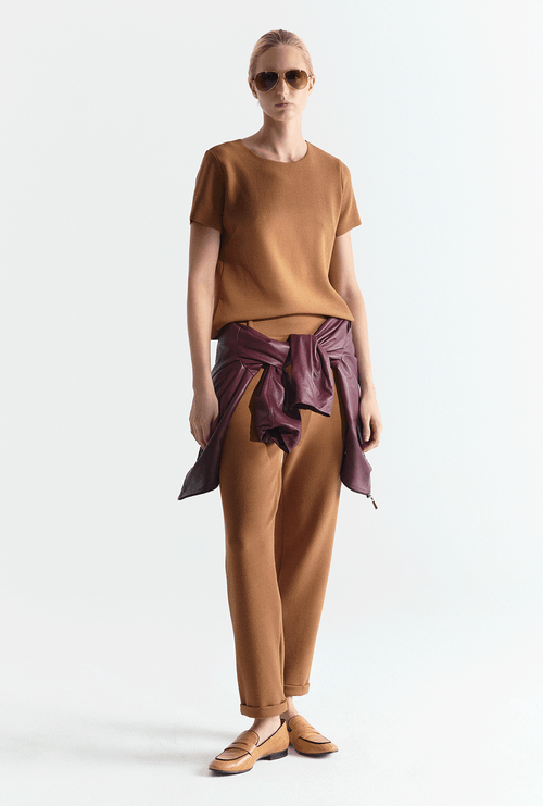 Blusa em Boucle Dock Caramelo
